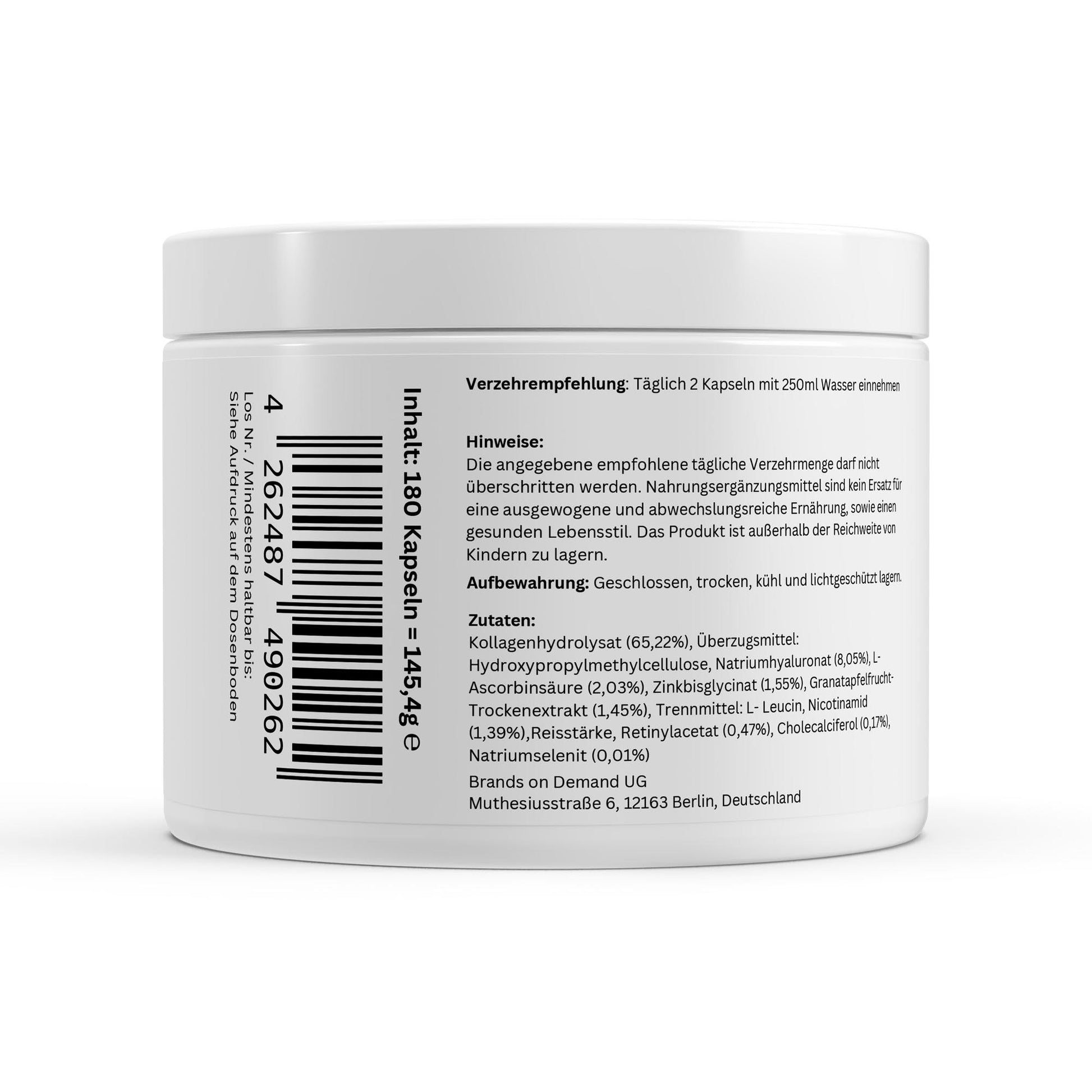 Kollagenhydrolysat Plus 180 Kapseln-Collagen-Maniac-Sports.de
