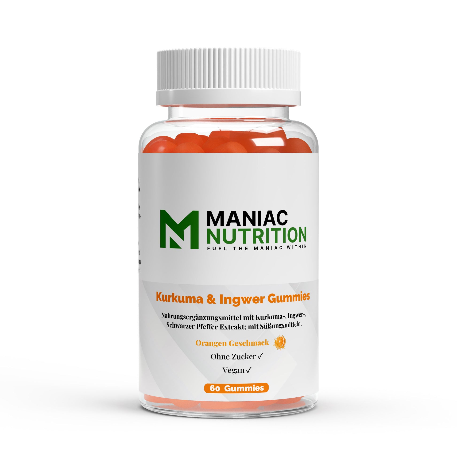 Kurkuma + Ingwer + Schwarzer Pfeffer Gummies 60 Stk.-Mineralstoffe-Maniac-Sports.de