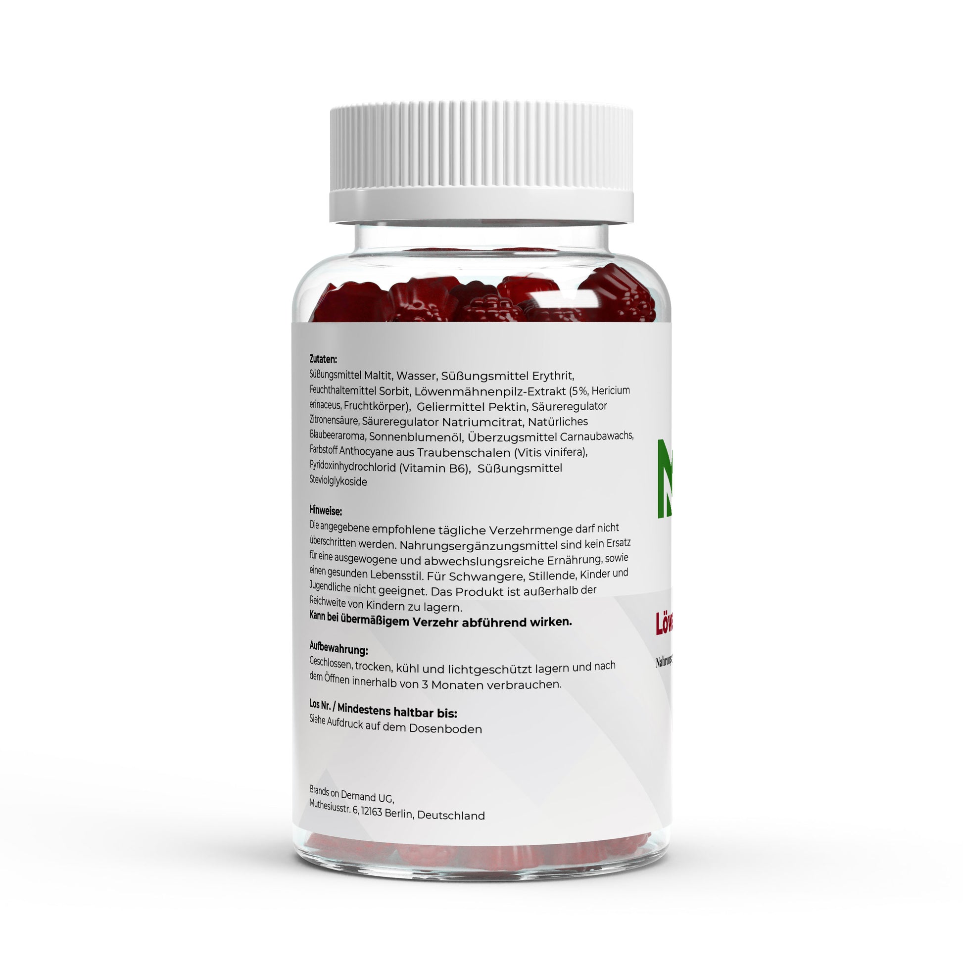 Löwenmähne + Vitamin B6 Gummies 60 Stk.-Mineralstoffe-Maniac-Sports.de
