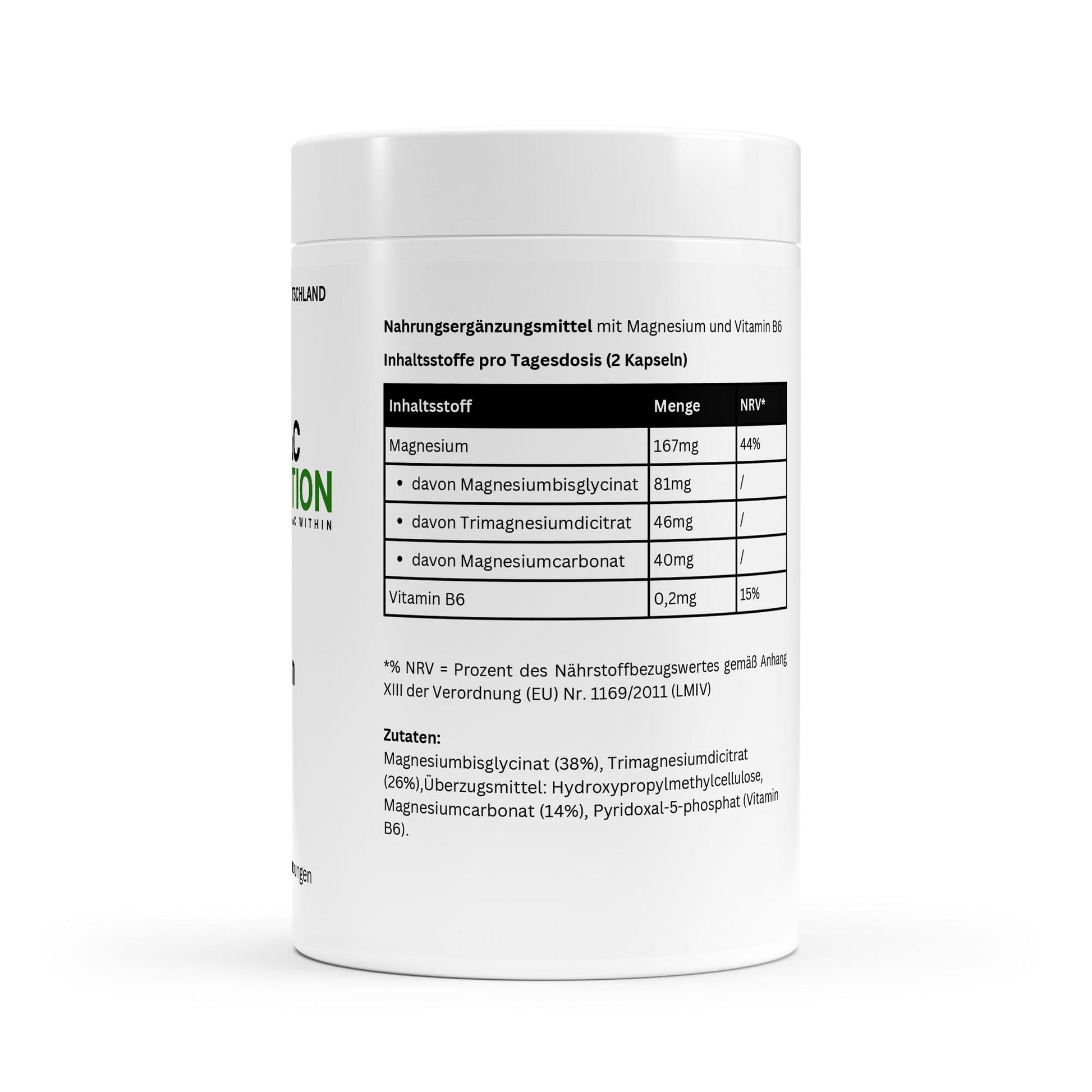 Magnesium Komplex + Vitamin B6 90 Kapseln-Magnesium-Maniac-Sports.de