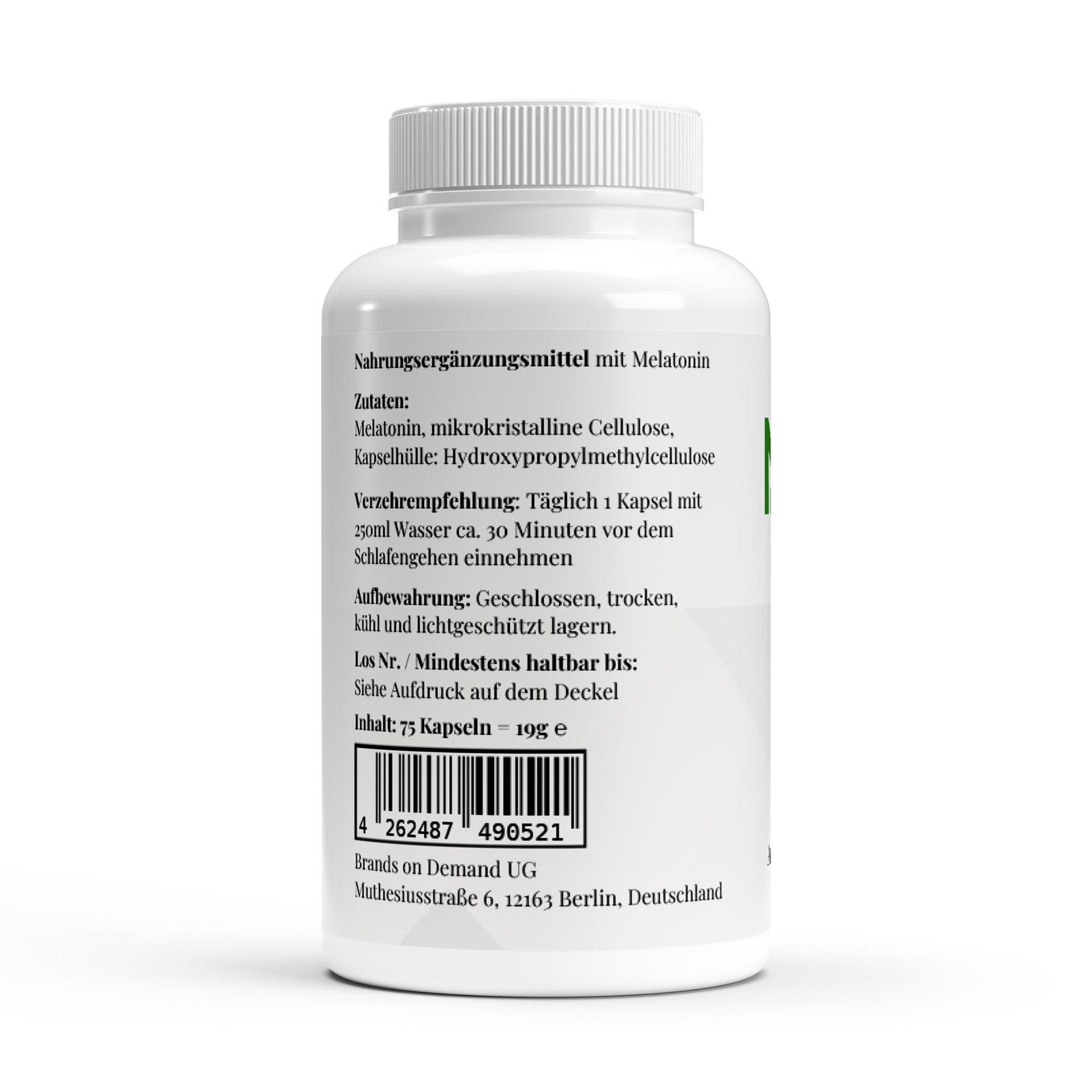 Melatonin 75 Kapseln-Melatonin-Maniac-Sports.de