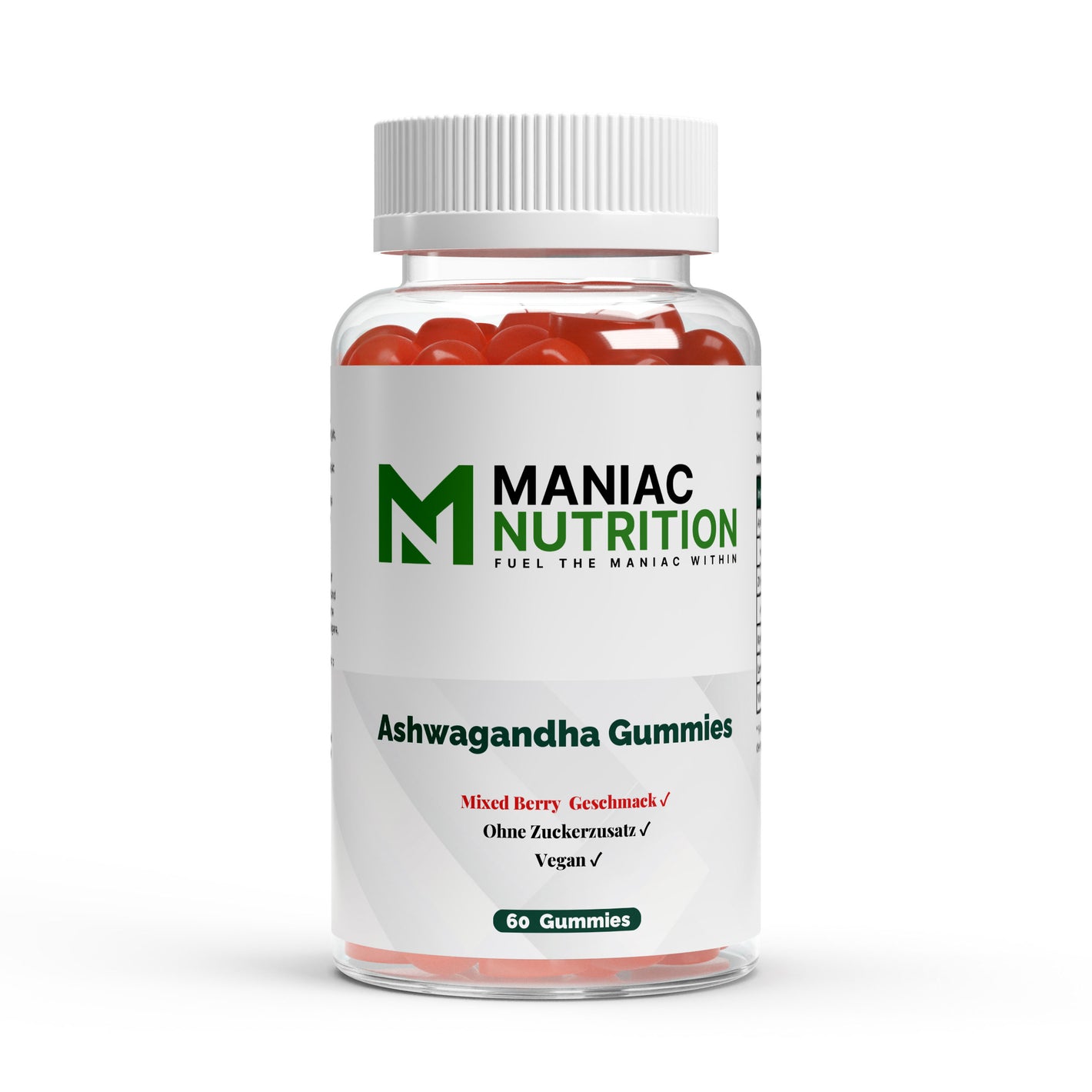 Premium Ashwagandha Gummies 300 + Vitamin B6 60 Stk-Ashwagandha-Maniac-Sports.de