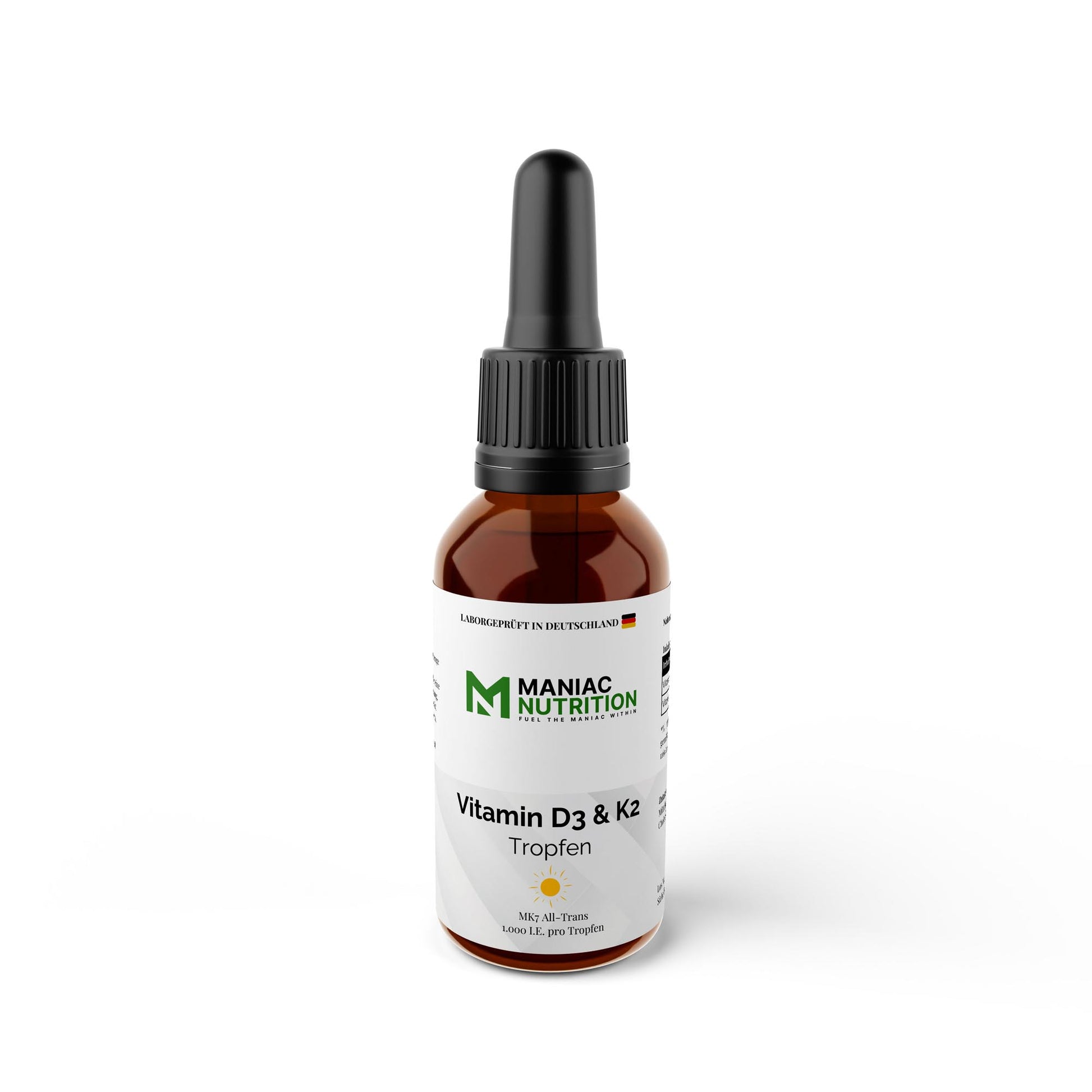 Vitamin D3 + K2 Tropfen 50ml-Vitamin D3-Maniac-Sports.de
