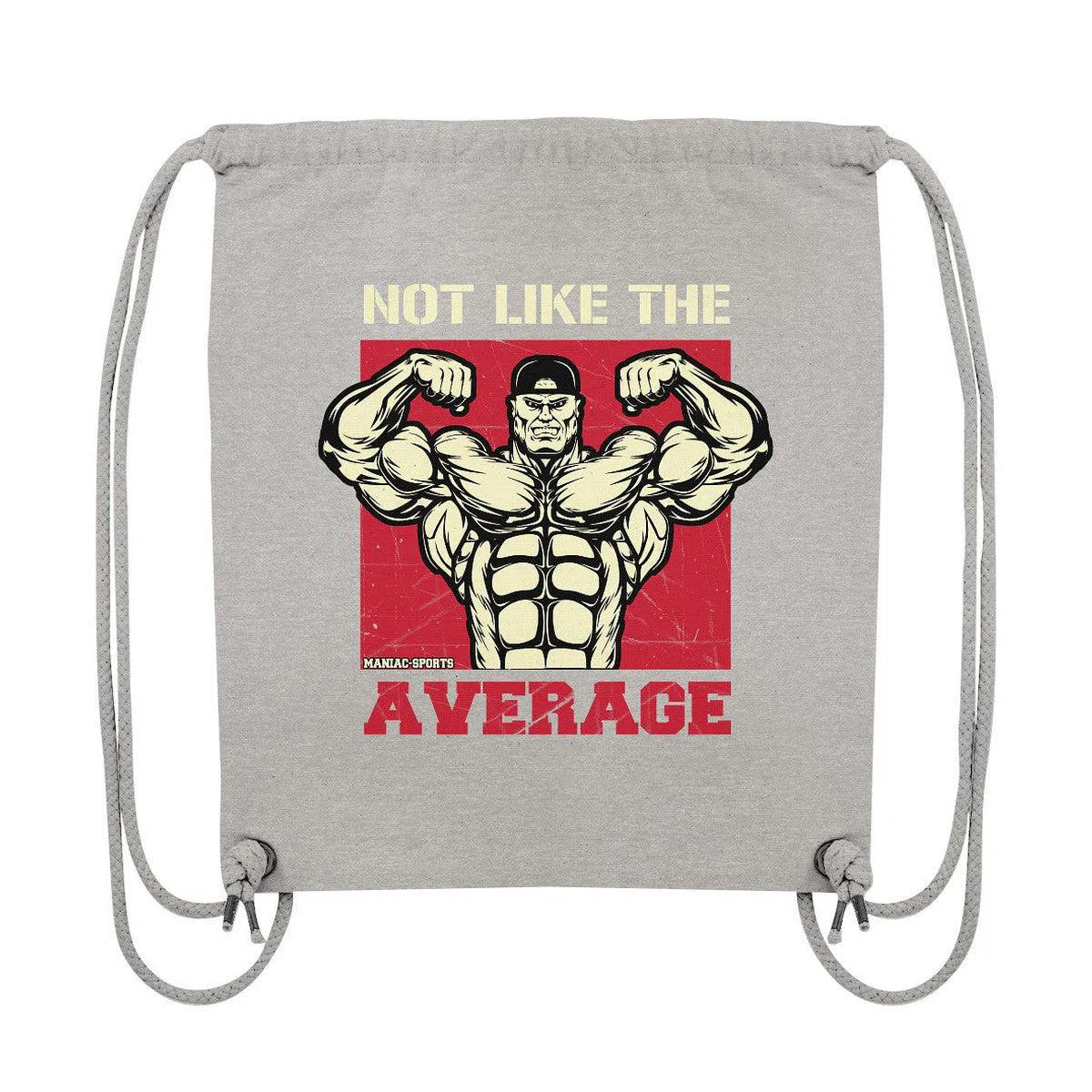 maniac-sports-Not like the Average Gym-Bag-Taschen-Heather Grey-ca. 38x42-Maniac-Sports