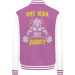 One Man Army College Jacket-Jacken/ Zipper-maniac-sports-Bubblegum/White-XS-Maniac-Sports