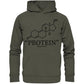 maniac-sports-"PROTEIN" Hoodie-Hoodies-Khaki-XS-Maniac-Sports