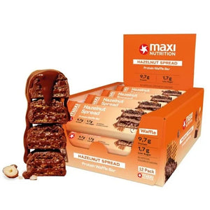 Protein Waffle Bar 12x40g-Proteinriegel-MaxiNutrition-CHRUNCH HAZELNUT SPREAD-Maniac-Sports
