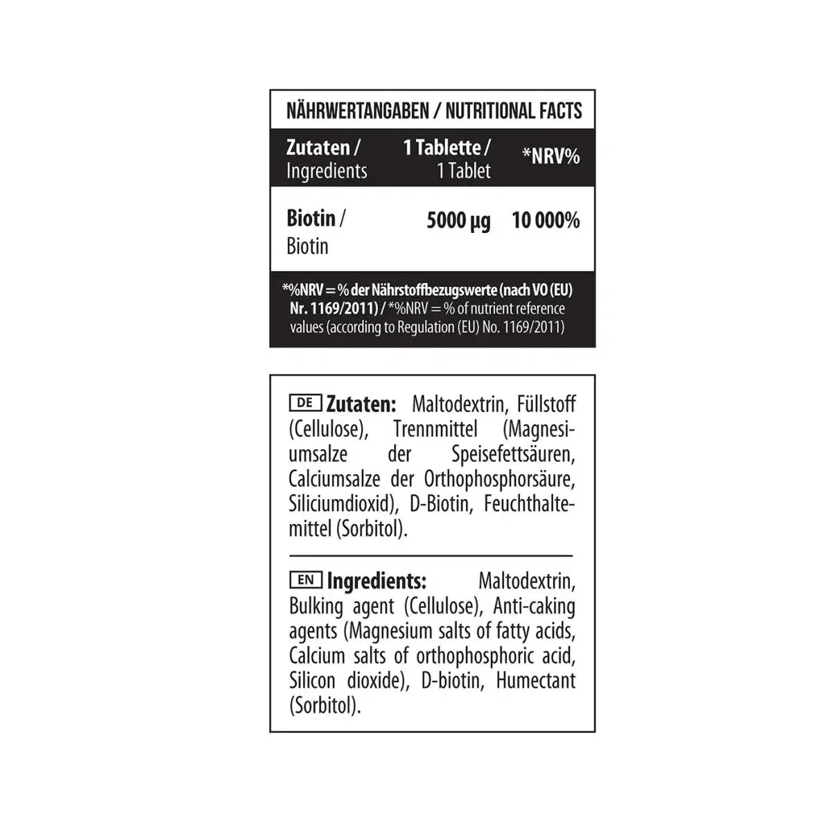 Biotin 5000 100Tabl.-Mineralstoffe-Maniac-Sports.de