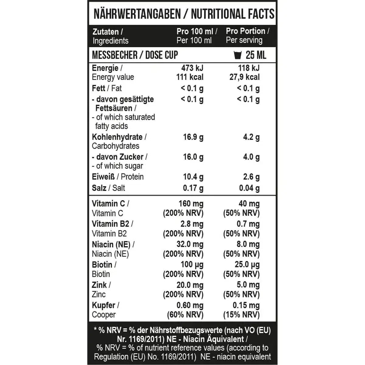 Collagen Peptides + Biotin 500 ml Orange Juice-Collagen-Maniac-Sports.de