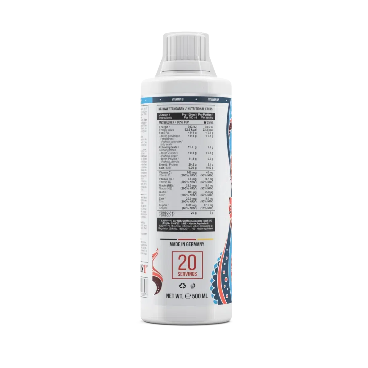 Fish collagen Peptides + Verisol 500 ml Cherry-Collagen-Maniac-Sports.de