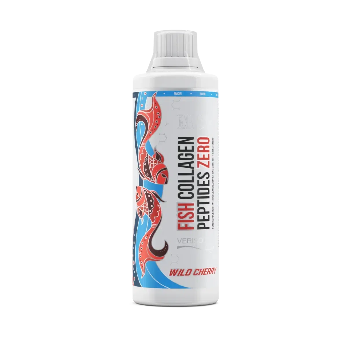 Fish collagen Peptides + Verisol 500 ml Cherry-Collagen-Maniac-Sports.de