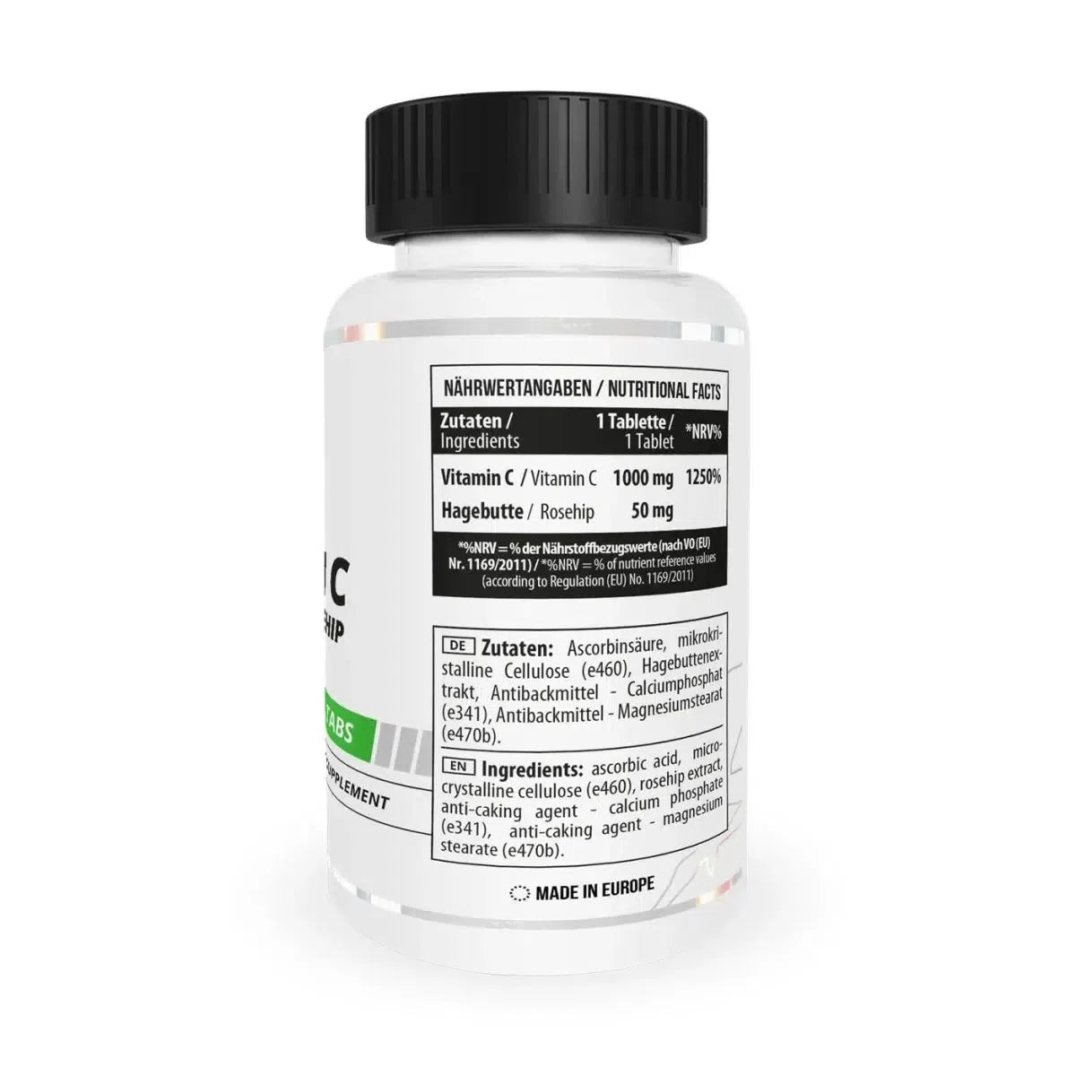 Healthy Vitamin C + Rosehip 1000mg 100 Tabl.-Vitamin C-Maniac-Sports.de