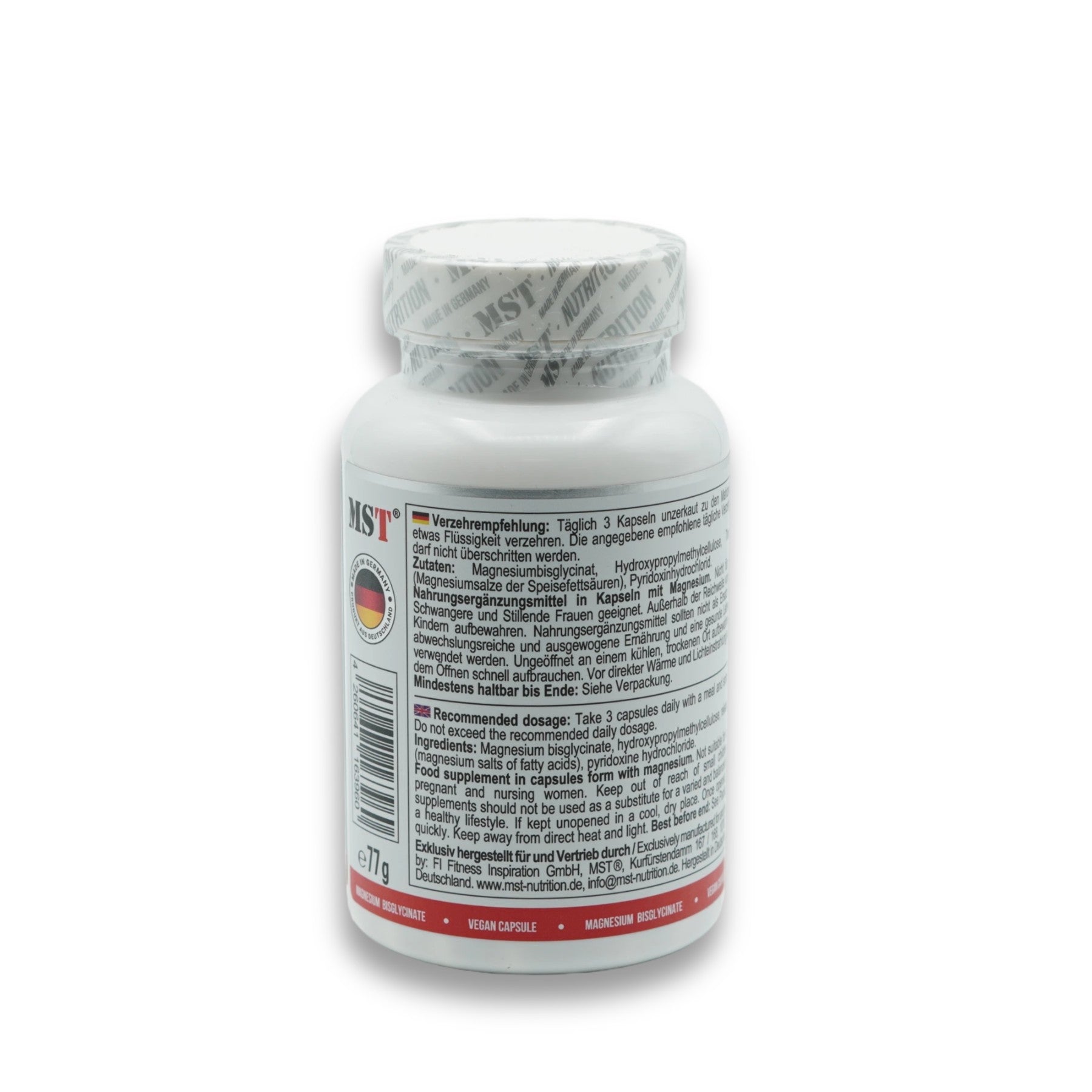 Magnesium Bisglycinat 90 Kapseln-Magnesium-Maniac-Sports.de