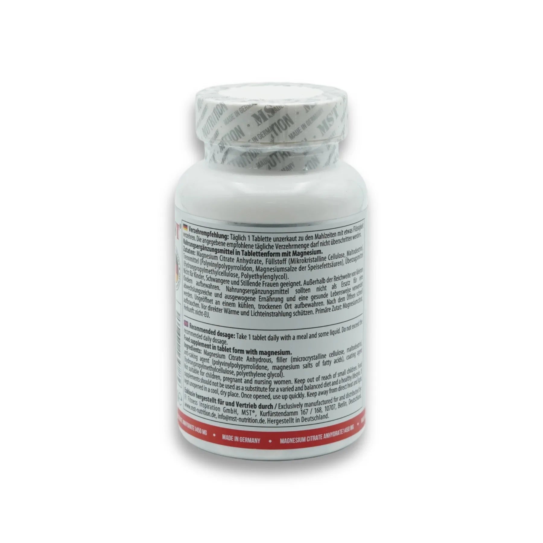 Magnesium Citrat 200mg 90 Tab-Mineralstoffe-MST-Maniac-Sports