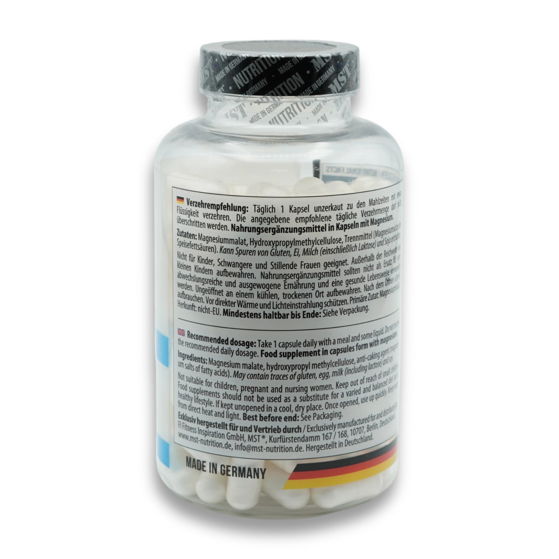 MST-Magnesium Malate 120 Kapseln-Magnesium-Maniac-Sports
