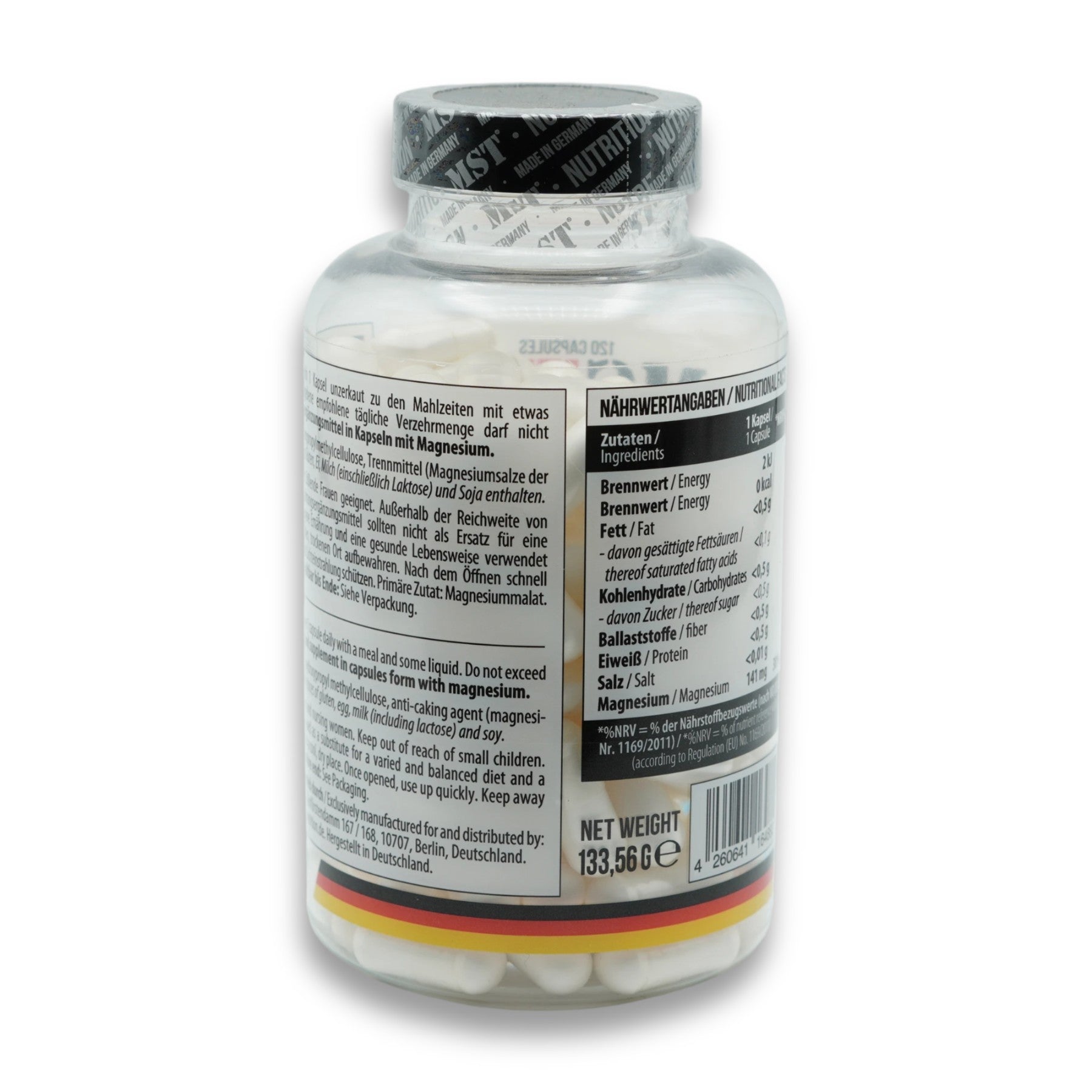 MST-Magnesium Malate 120 Kapseln-Magnesium-Maniac-Sports