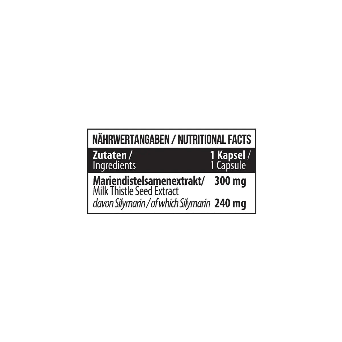 Milk Thistle 300mg 60 Kapseln-Testo Booster-Maniac-Sports.de