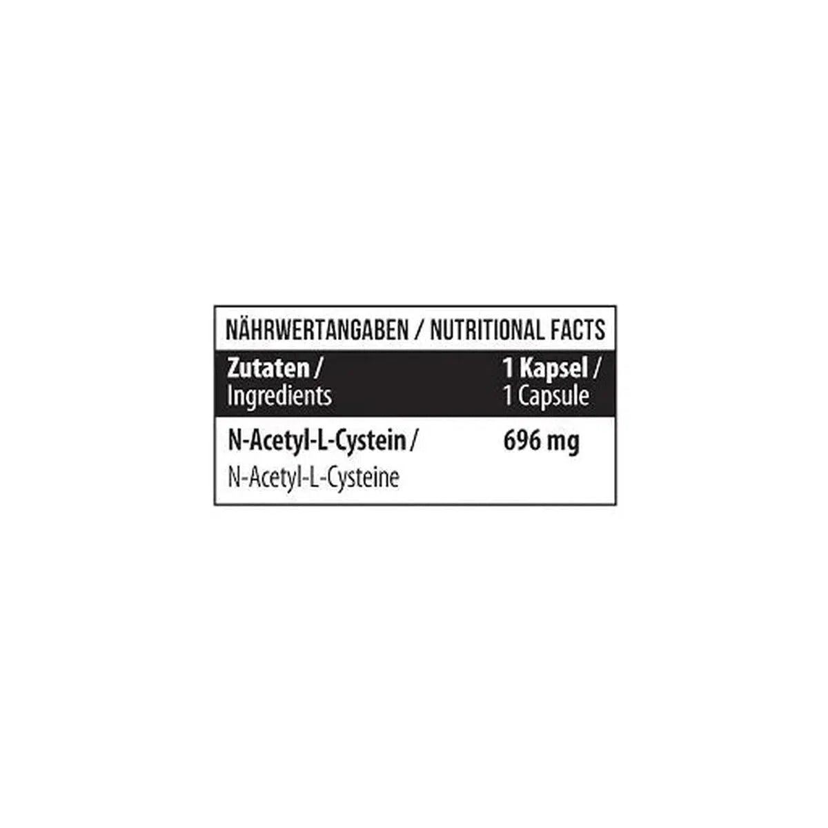 NAC N-Acetyl-L-Cystein 696mg 60 Kapseln-Multivitamin-Maniac-Sports.de