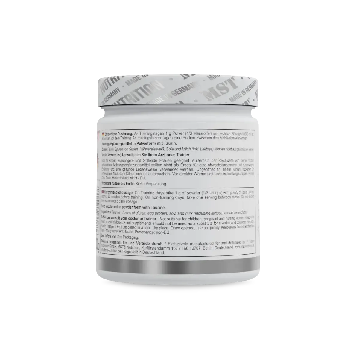 MST-Taurine 300g-Koffeintabletten-Maniac-Sports
