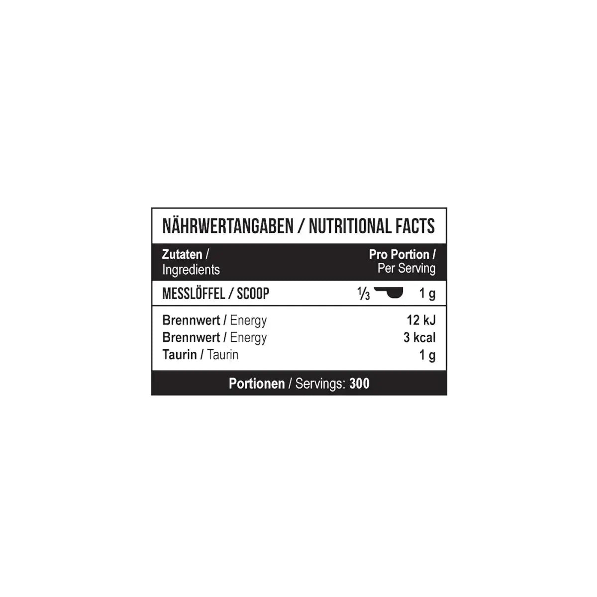 MST-Taurine 300g-Koffeintabletten-Maniac-Sports