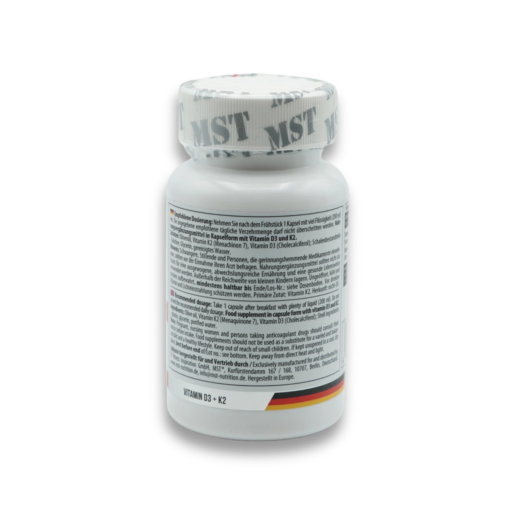 Vitamin D3 + K2 + MK-7 60 Kapseln-Vitamin D3-Maniac-Sports.de