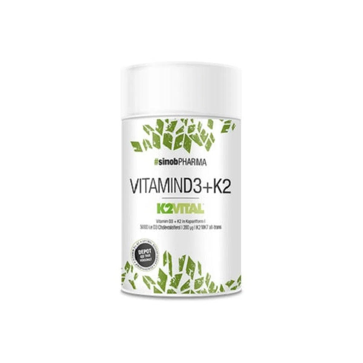 Sinob-Vitamin D3 + K2 60 Kapseln-Vitamin D3-Maniac-Sports